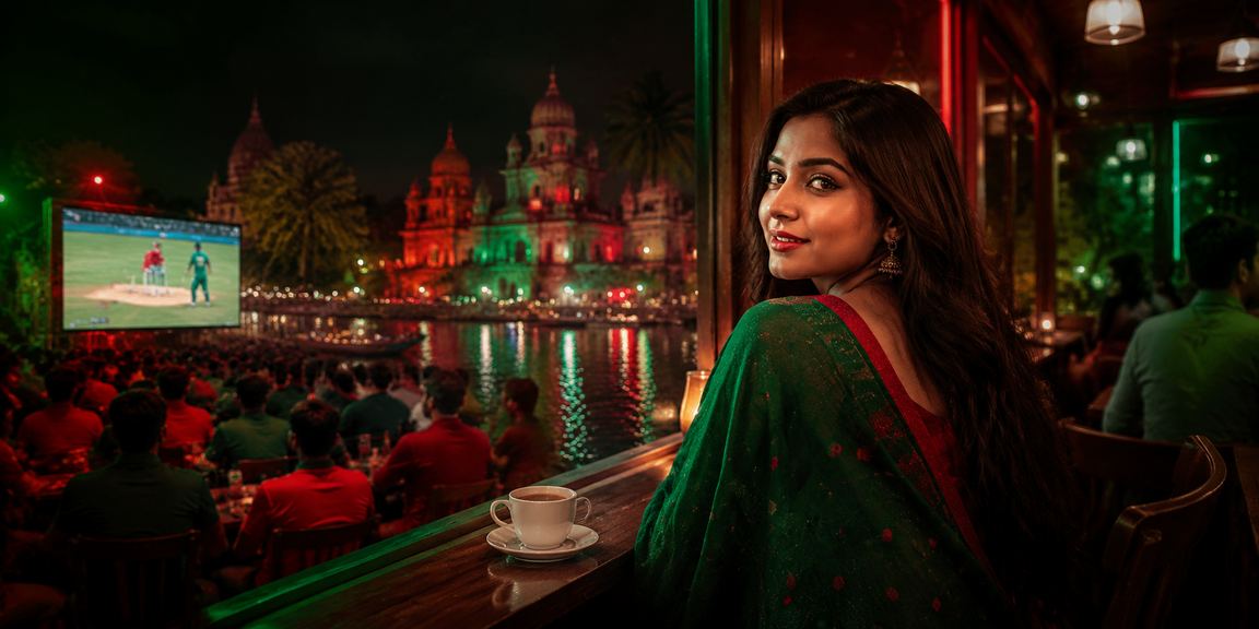 বাংলাদেশ ক্রিকেট বেটিং পরিবেশ লাল ও সবুজ রঙের থিমে